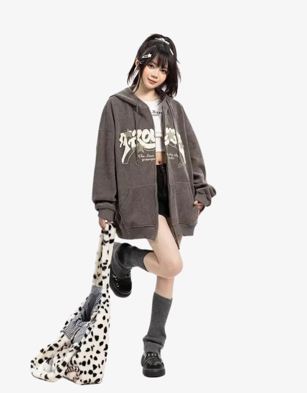 Full Zip Y2K Hoodie - Image 5